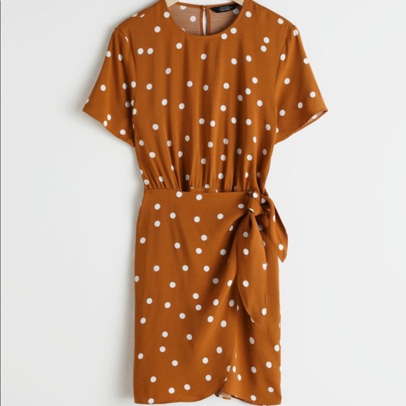 tie up mini wrap dress